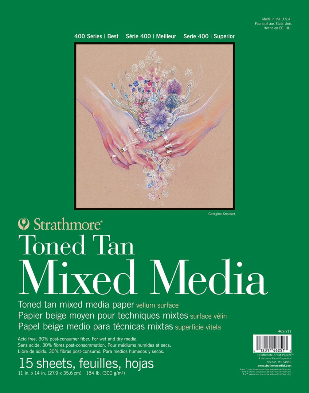 Strathmore Toned Mixed Media Paper - Toned Tan 11"X14"-15 Sheets